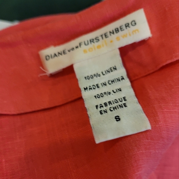 DVF Soleil swim linen coral cover up - Picture 8 of 8